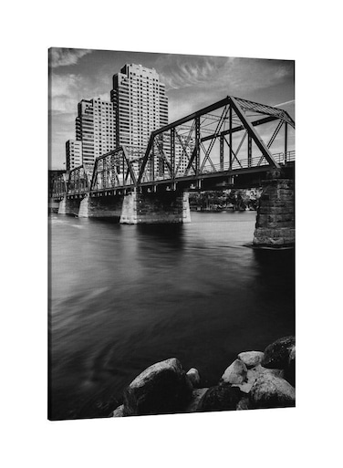 Decorative Printed Framed Canvas Wall Art Black/White 60 x 80centimeter