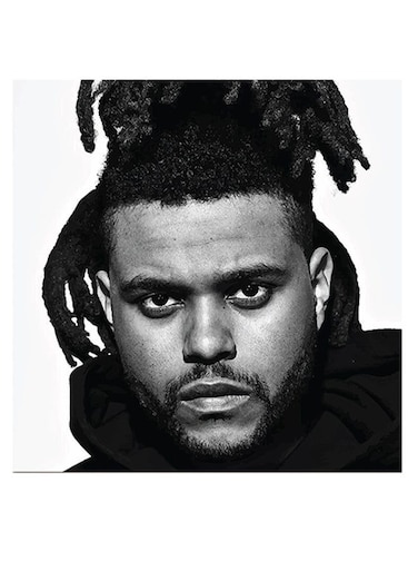 The Weeknd Printed Wall Art Black/White/Grey 30x30cm