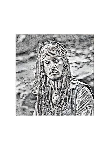 Johnny Depp MDF Wall Art Multicolour 30x30centimeter