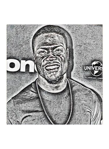 Kevin Hart MDF Wall Art Painting Grey 30x0.5x30cm