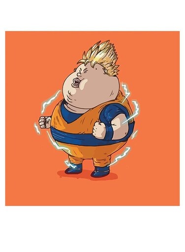 Dragon Ball Z Printed Wall Art Orange/Blue/Yellow 30x30cm