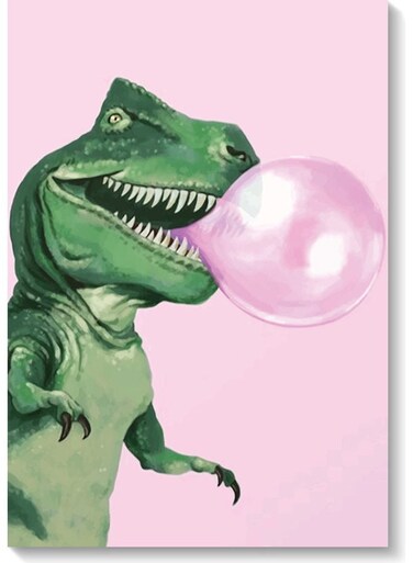 Dinosaur Wall Art Painting Multicolour 40x60cm