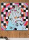 Pisce Themed Wall Art Blue/Black/Pink 30x30cm