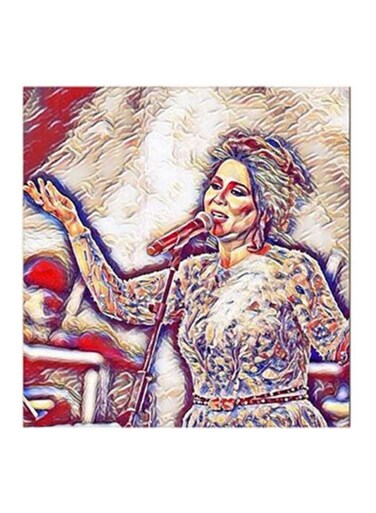 Nawal El Kuwaitia MDF Wall Art Multicolour 30x30cm