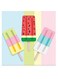 Ice Cream Themed Wall Art Yellow/Pink/Red 30x30cm