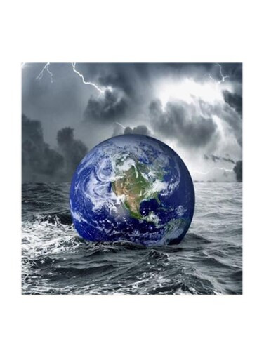 Earth MDF Wall Art Multicolour 30x30centimeter