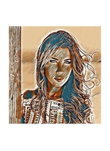 Nancy Ajram MDF Wall Art Multicolour 30x30cm