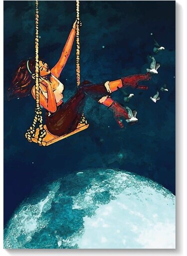 Dreamy Girl Wall Art Multicolour 40x60cm