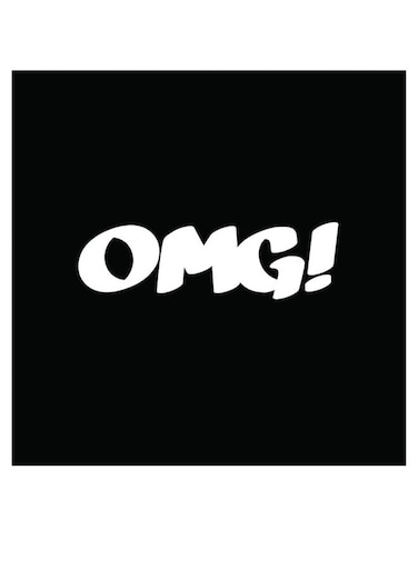 Omg! Themed Wall Art Black/White 30x30cm