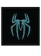 Spider Man Logo Themed Wall Art Black/Blue 30x30cm