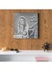 Queen Rania Of Jordan MDF Wall Art Painting Grey/White 30x0.5x30cm