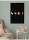 Moon Phases Themed Wall Art Painting Black/White/Red 40x60cm