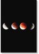 Moon Phases Themed Wall Art Painting Black/White/Red 40x60cm