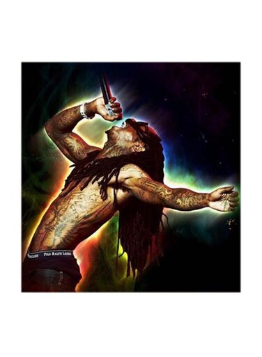 Lil Wayne MDF Wall Art Multicolour 30x30cm