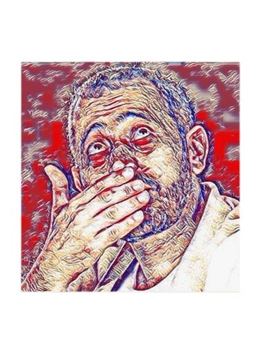 George Wassouf MDF Wall Art Multicolour 30x30centimeter
