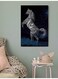 Horse Calligraphy Wall Art Multicolour 40x60cm