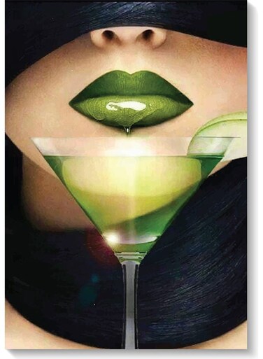 Lips Wall Art Multicolour 40x60cm
