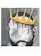 King Themed Wall Art Grey/Yellow/Black 30x30cm