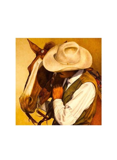 Horse Mdf Wall Art Multicolour 30x30cm