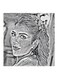 Wooden Assala Nasri Wall Art Painting Grey/White/Black 30x30centimeter