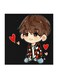 BTS Boy Band MDF Wall Art Multicolour 30x30centimeter