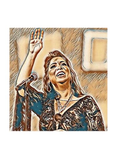 Nawal El Kuwaitia MDF Wall Art Multicolour 30x30cm