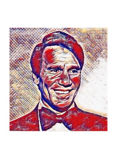 Abdel Halim Hafez MDF Wall Art Multicolour 30x30cm