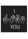 I Love You Themed Wall Art Black/White 30x30cm