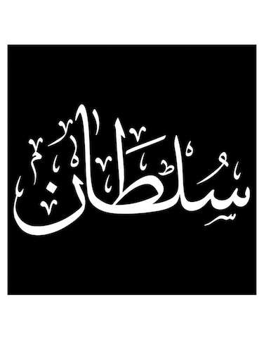 Sultan Printed Wall Art Black/White 30x30cm