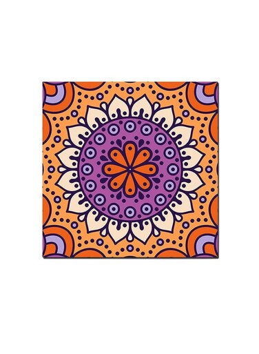 Mandala Art Wall Art Painting Multicolour 30 x 30centimeter