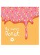 Donut Themed Wall Art Pink/Orange/White 30x30cm