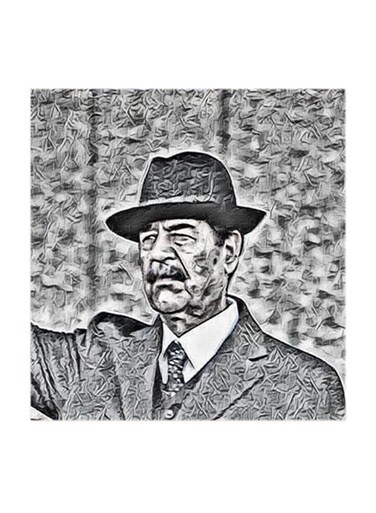 Saddam Hussein MDF Wall Art Multicolour 30x30centimeter