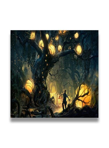 Decorative MDF Wall Art Painting Multicolour 30 x 30cm