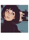 Printed MDF Wall Art Black/Brown/Cyan 30x30cm