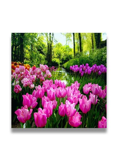 Decorative MDF Wall Art Painting Multicolour 30 x 30cm