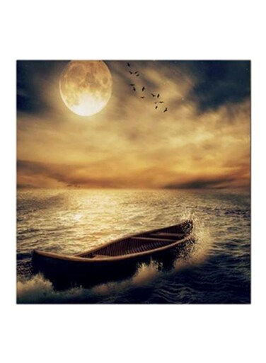 Black Moon MDF Wall Art Multicolour 30x0.5x30cm