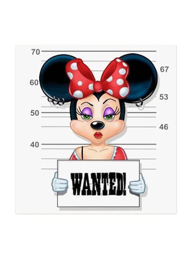Mickey Mouse MDF Wall Art Multicolour 30x30cm