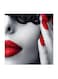 Red Nail and Lip MDF Wall Art Multicolour 30x30centimeter