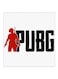 Pubg MDF Wall Art White/Black/Red 30x30centimeter