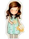 Girl Design Decorative Wall Sticker Multicolour
