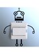 Robot Switch Sticker Black 17x20centimeter
