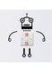 Robot Switch Sticker Black 17x20centimeter