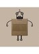Robot Switch Sticker Black 17x20centimeter