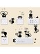 DIY Cat Switch Sticker Black 25x70centimeter