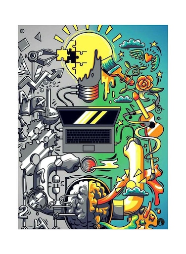 Printed Wall Sticker Multicolour