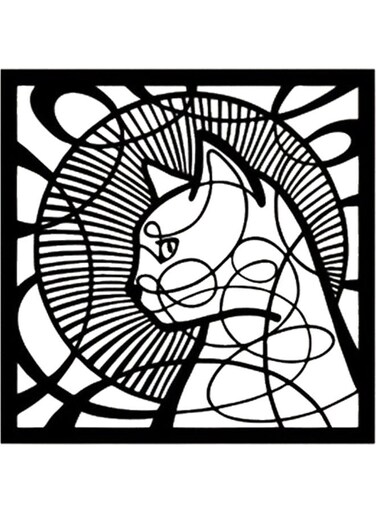 Decorative Wall Sticker Black 20cm