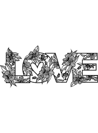 Decorative Wall Sticker Black 20cm