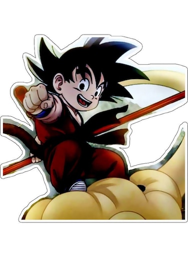 Child Goku Printed Wall Sticker Multicolour