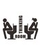 Toilet Wall Sticker Black 15 x 28cm