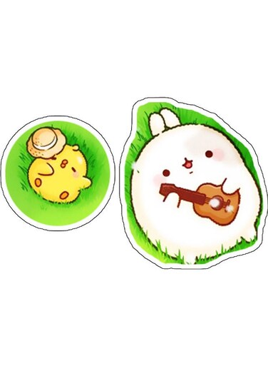 Cartoon Printed Decorative Wall Sticker Multicolour